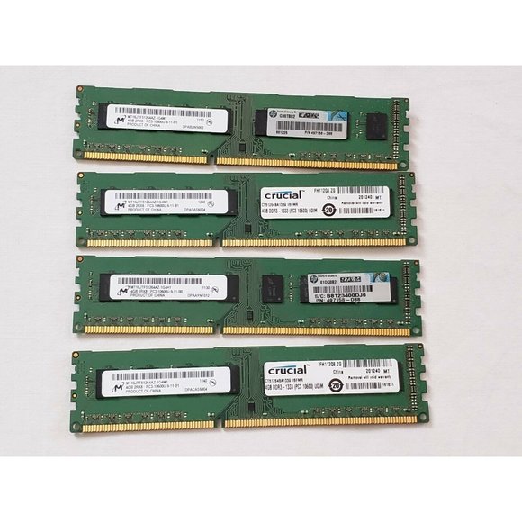 Micron 16GB (4x 4GB) 2RX8 PC3-10600U 1333 MHZ DDR3 Desktop memory - Picture 2 of 4